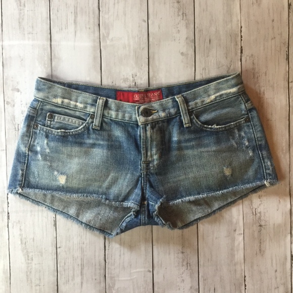 Guess Denim - Vintage Guess Jean Shorts - Low Rise Denim Cut Off Shorts -  Festival Fashion